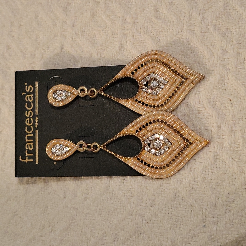 Francesca's gold arabesque style earrings for pierced ears